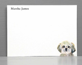 Personalized Shih Tzu, Flat Notes