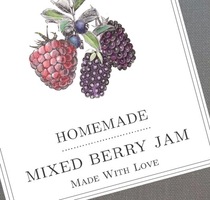 Mixed Berry Labels Personalized Etsy