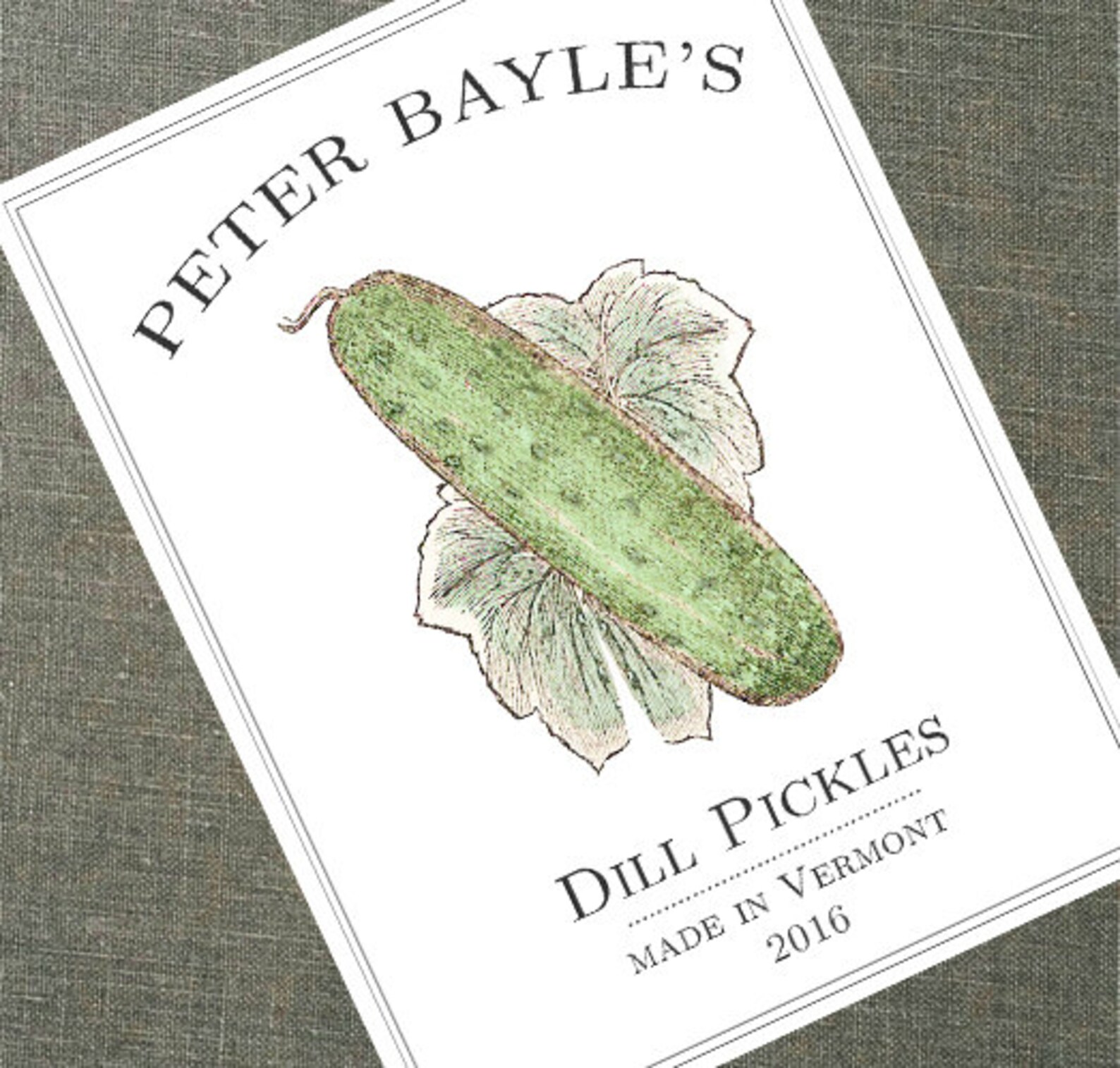 Personalized Dill Pickle Labels or Tags Set of 18 Etsy