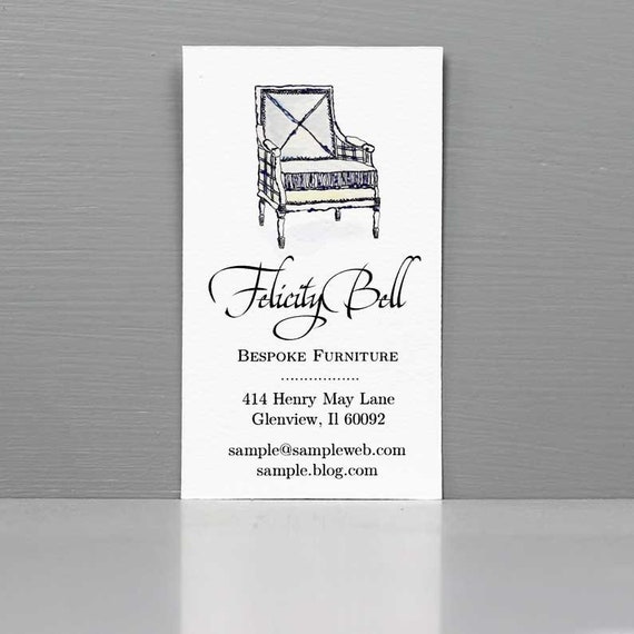 Business Card With Chair Interior Design Business Card
