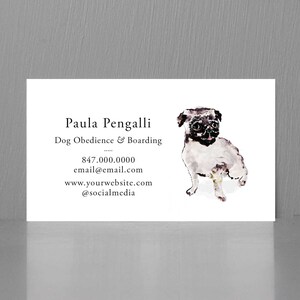 Pug Business Card,Dog Sitter,Dog Walker, Pet Sitter, Dog Trainer, Dog Lover Business Cards