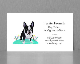 Boston Terrier Business Card,Boston Terrier Gift, Dog Sitting Business