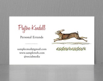 Business Card with Rabbit, Errand Runner Business Card