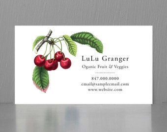 Business Card with Cherries
