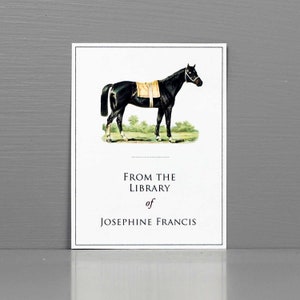 Personalized Bookplate with Horse, Horse Themed Gifts