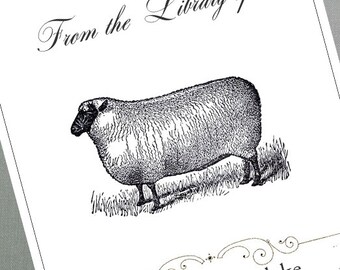 Vintage Sheep Bookplate,Victorian Sheep - Set of 24