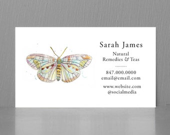 Business Card with Butterfly, Watercolor Butterfly Card, Mommy Card