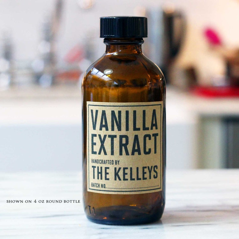 Vanilla Extract Labels Personalized Extract Stickers Etsy