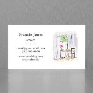 Writers Business Card, Interior Design Business Card