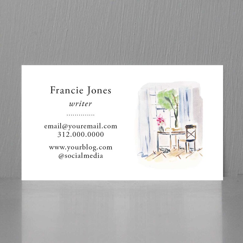 Writers Business Card, Interior Design Business Card image 1