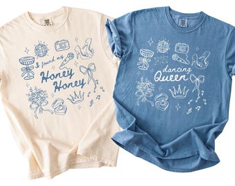 Shirt Last Disco Bachelorette, Mamma Mia Honey Honey Comfort Colors Tee, Dancing Queen Bride Squad Gift, Custom Girls Trip Bach
