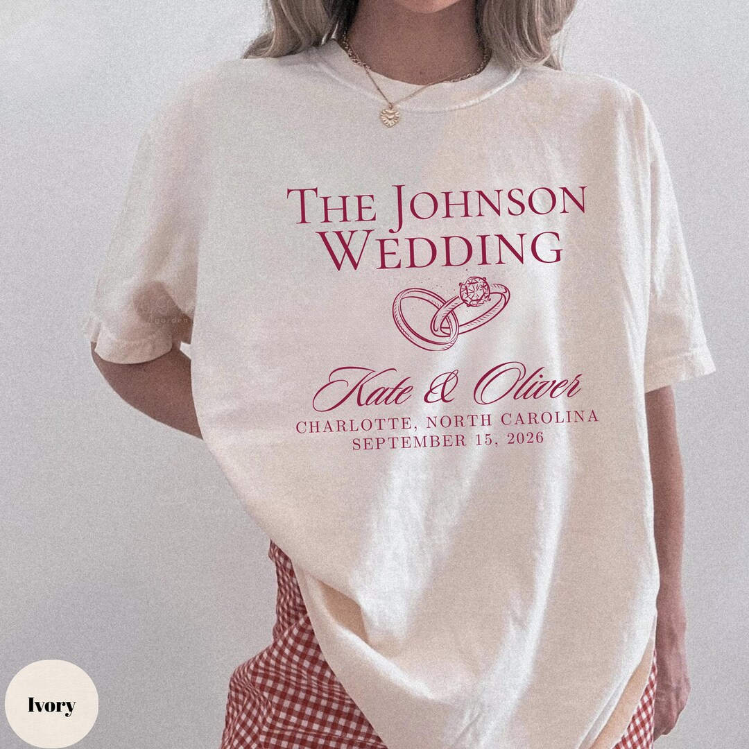 Wedding Merch Examples Custom Wedding Weekend Tee, Personalized Wedding Toss Shirt, Matching ...
