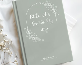 Little Notes Wedding Journal, Personalized Bride Notebook, Engagement Gift for Future Mrs, Custom Bridal Shower Book, Big Day Keepsake