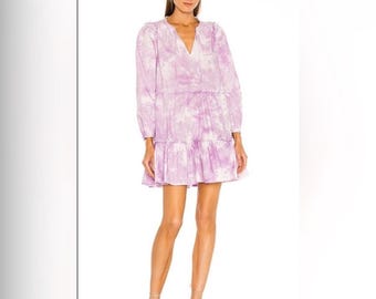 Rumi Tie Dye Dress in Lilac Tie Dye by Generation Love New York Sz small