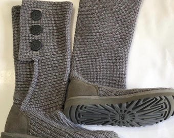 Gray Classic Cardy II Knit Boot UGG sz 7