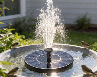 Solar Fountain Pump for Bird Bath, Floating Pond Water Pump, Garden Patio Decor