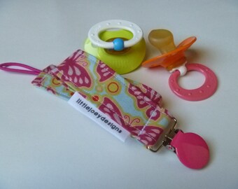 Butterflies Pacifier Clip