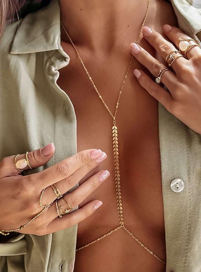 STONEFANS Chaîne De Corps En Argent Pour Festival, Accessoires