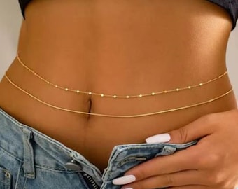 Gold Snake Chain Belly Waist Body Jewelry