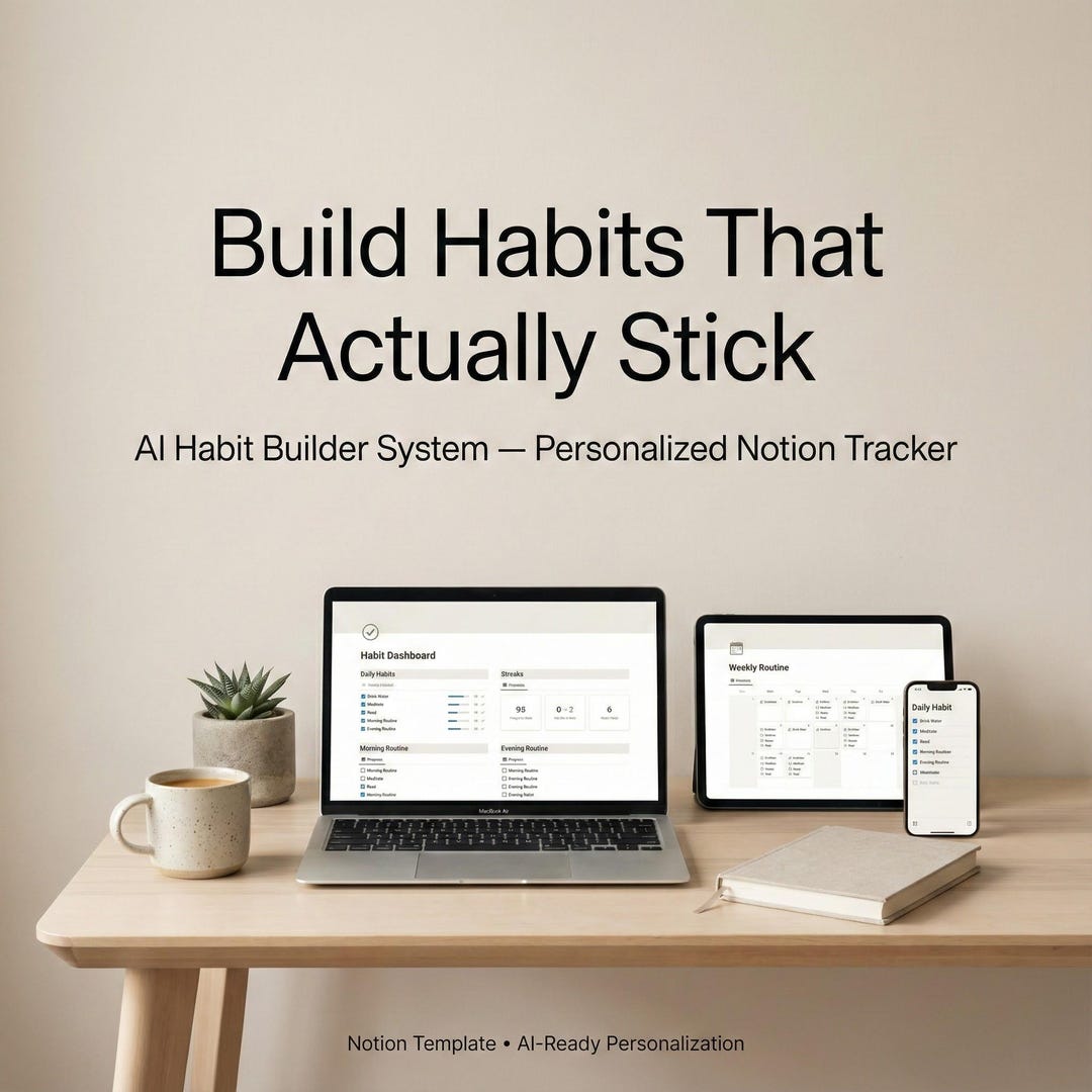 AI Habit Builder System | Personalized Notion Habit Tracker & Routine ...