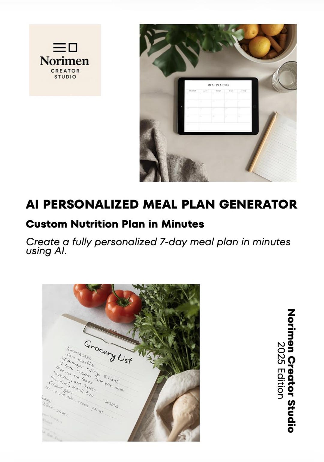 AI Personalized Meal Plan Generator | Custom 7-day Nutrition Plan PDF ...