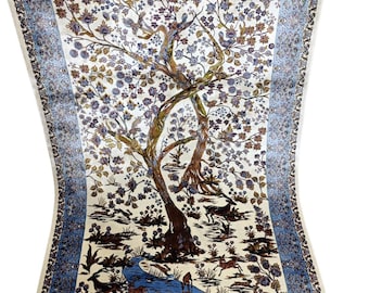 3 x 5 ft vintage Turkse levensboom zijden tapijt, bloementapijt, handgeknoopt oosters zijden tapijt, slaapkamertapijt, woonkamertapijt, premium tapijt