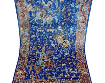 2 x 3 ft vintage Turks zijden tapijt, bloementapijt, handgeknoopt oosters zijden tapijt, slaapkamertapijt, woonkamertapijt, premium tapijt, stammenkleed