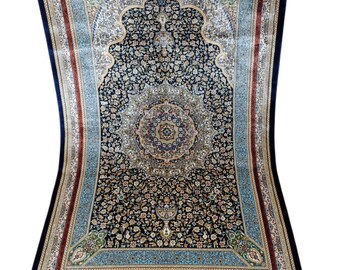 3 x 4 ft vintage Turkse zijden tapijt, bloementapijt, handgeknoopt oosters zijden tapijt, slaapkamertapijt, woonkamertapijt, tribaltapijt, premium tapijt