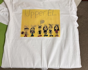 Screen-printed t-shirt, original art