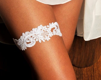 Wedding Garter | White Venise Lace | Ivory Venise Lace | Ivory Garter Belt | Lace Garter Belt |