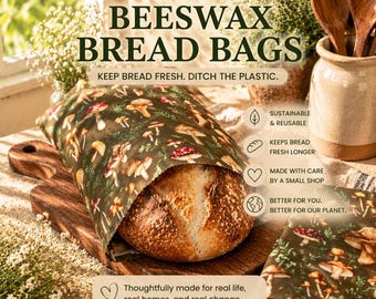 Broodzakje van bijenwas | Herbruikbaar, duurzaam alternatief voor keukenfolie