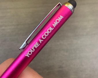 you’re a cool mom. black ink inside. planner pen. back to school supplies. mothers day gift
