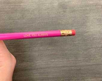 ti amo sempre inciso con le matite. regalo per la festa della mamma