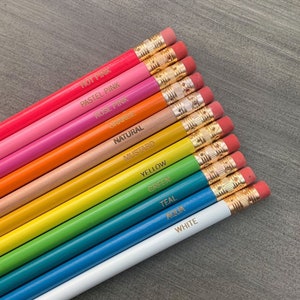 Custom pencil set of 12. personalized pencil set. teacher appreciation week gift. back to school. image 1