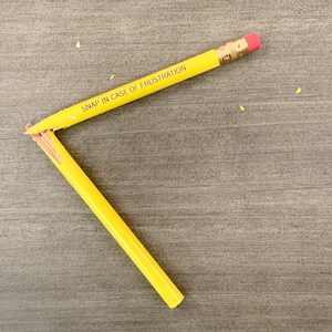 Snap in case of frustration Pencil set of in yellow.