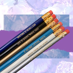 For Writers Only pencils pack of 6. writers’s gifts. gifts for novelist, screenwriters, playwright, journalists.