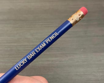 Lucky Bar Exam Pencil Set: Engraved  Pencils, Future Lawyer Gift
