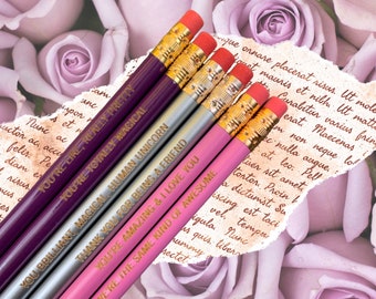 galentines beautiful bff quotes inspiring 6 six engraved pencils.  Best friend galentine's gift