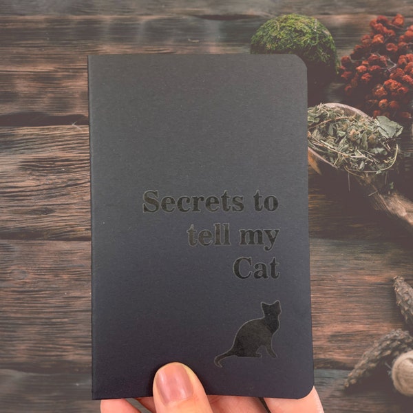 Secrets to tell my cat cahier  notebook. lined cahier. Notebook for cat lovers. Valentine’s Galentine’s Day gift.