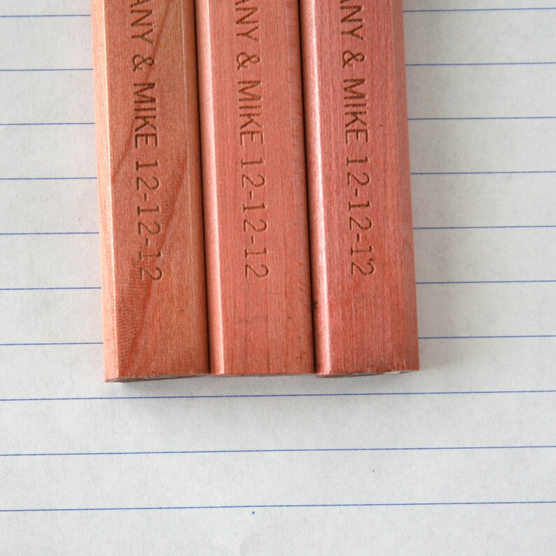 Custom engraved personalized carpenter pencils set of 6 six. Etsy