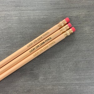 Lucky CPA exam pencil set engraved pencils. You totally got this. image 2