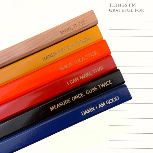 Funny Carpenrer Pencils -  Woodworker Gift - Gifts for Him