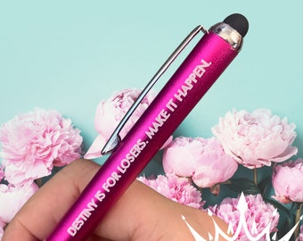 Your personalized custom pink pen. business branding, inside jokes, secretary, day, and office gifts for coworkers.