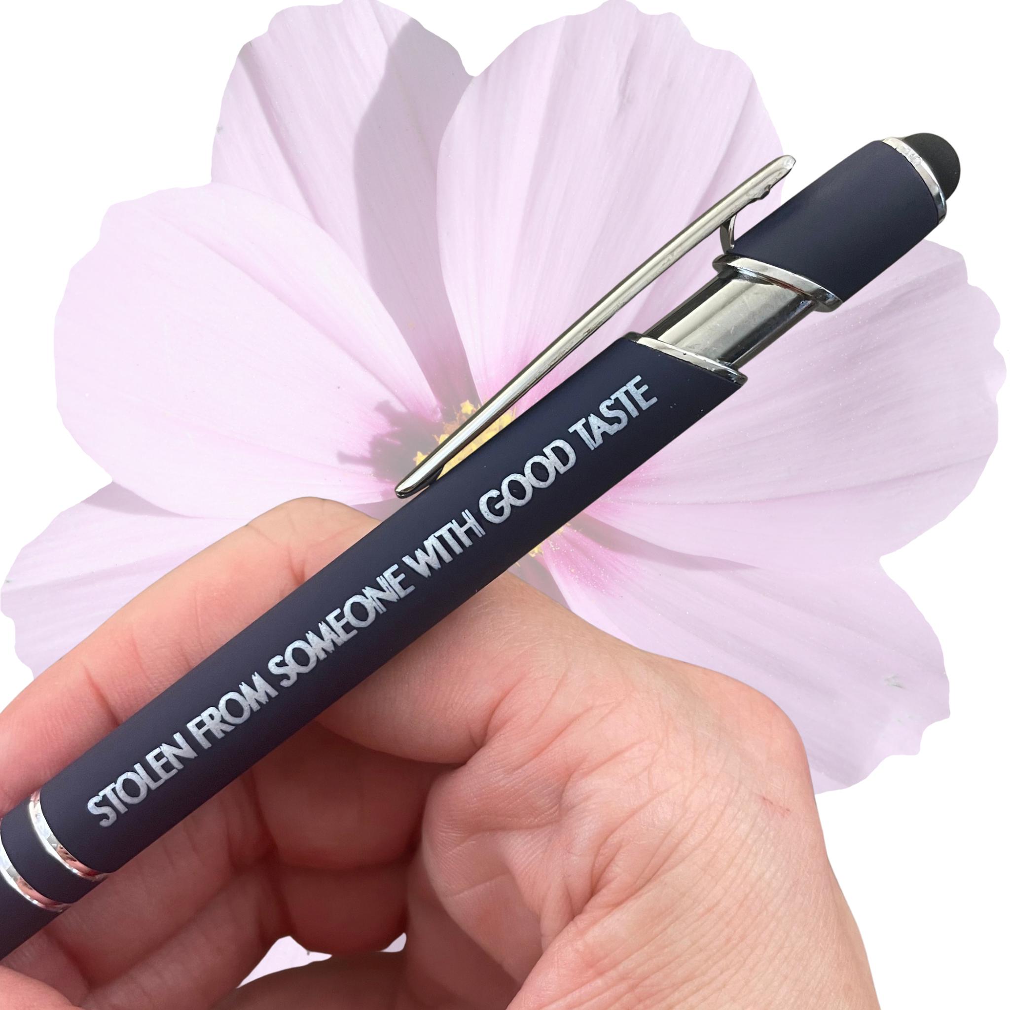 Stolen From Someone With Good Taste Pen – Funny Office Pen by thecarboncrusader