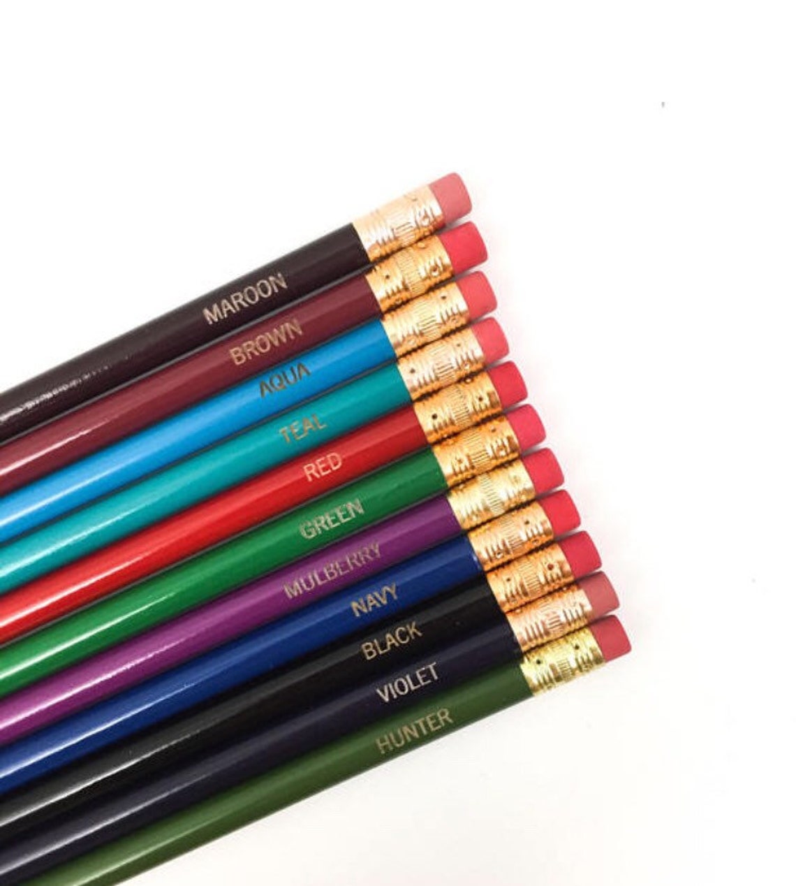 12 Custom Pencils Personalized 12 Twelve Pencil Pack Etsy UK