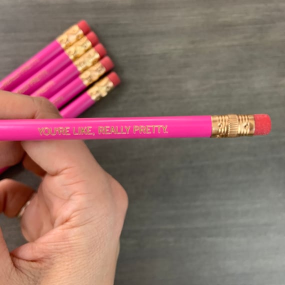 24  "Shades of Pink" no Glitzy Personalized Pencils 