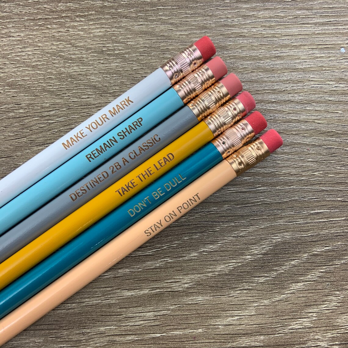 Pencil Pun Pencil Set 6 Pencils Multicolor Multi Quote 2 Etsy Pencil Pun Pencil Set 6 Pencils Multicolor Multi Quote 2 Etsy