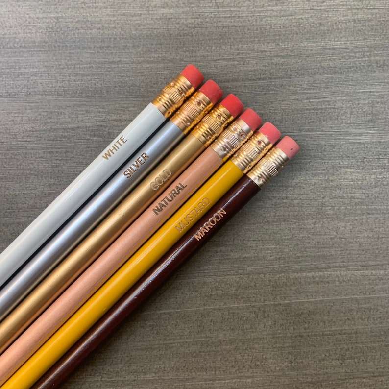 Custom pencil set of 12. personalized pencil set. teacher appreciation week gift. back to school. image 2