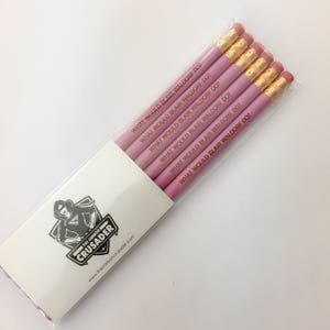 what would blair waldorf do engraved pencils in pink. image 4