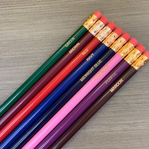 Custom pencil set of 12. personalized pencil set. teacher appreciation week gift. back to school. image 6